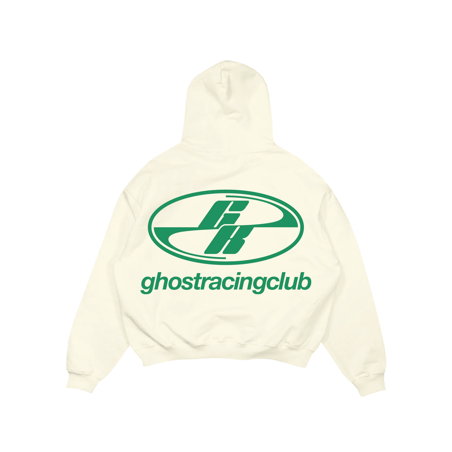 GREEN GR OVAL HOODIE - Cream