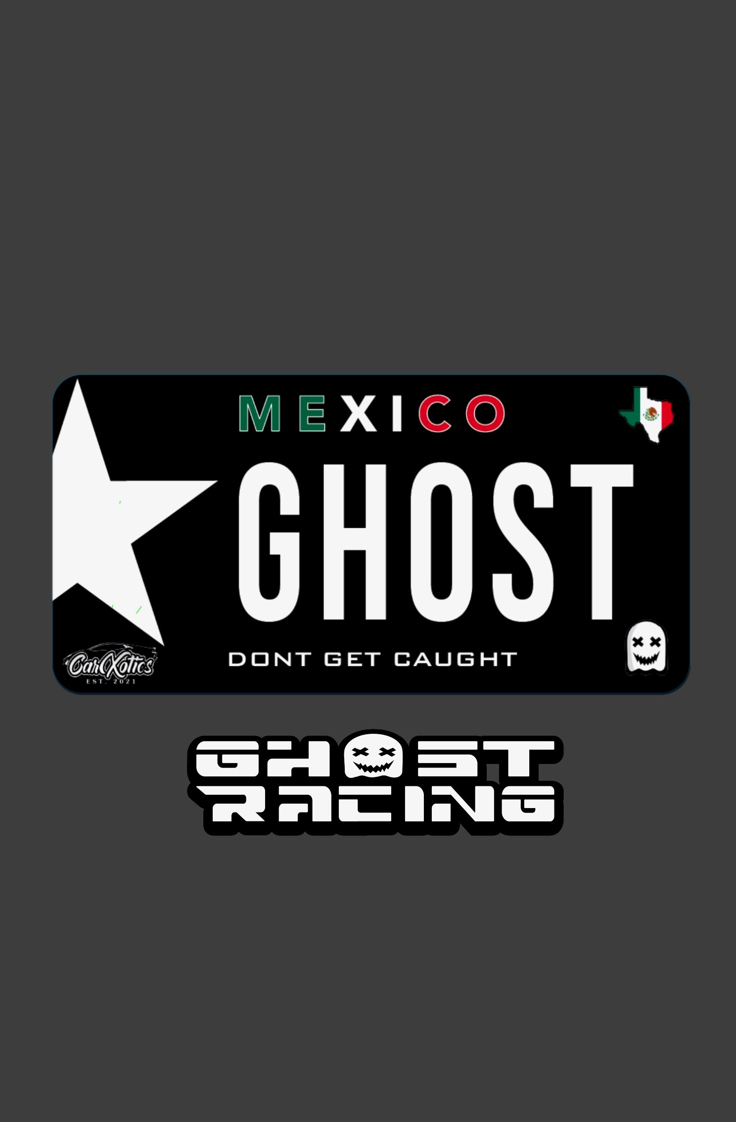 Texas Ghost Plate Ghost Racing