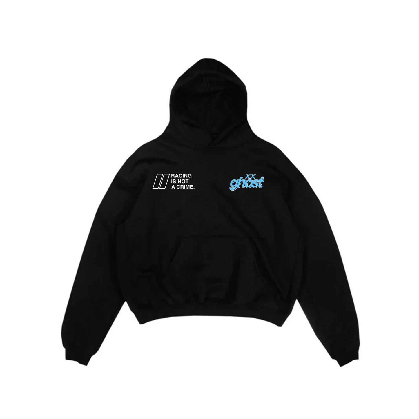GHST BABY BLUE HOODIE - Black