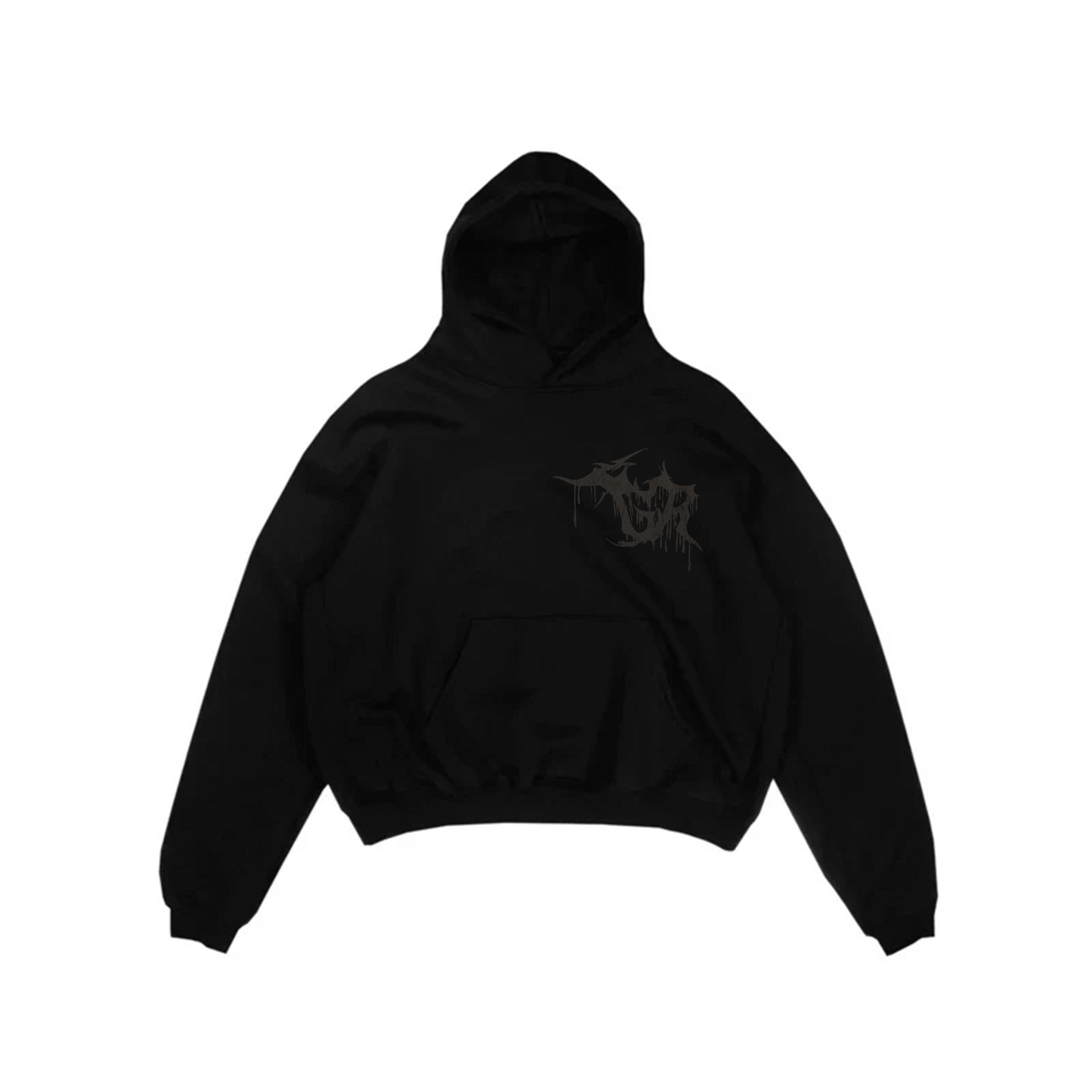 REFLECTIVE PRINT SIGIL HOODIE - Black