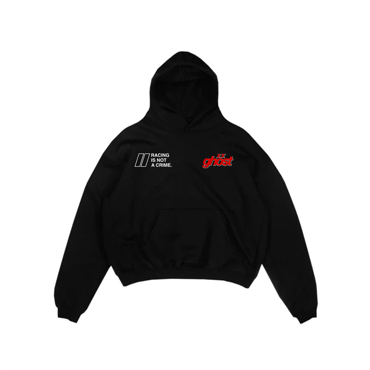 GHST RED HOODIE - Black