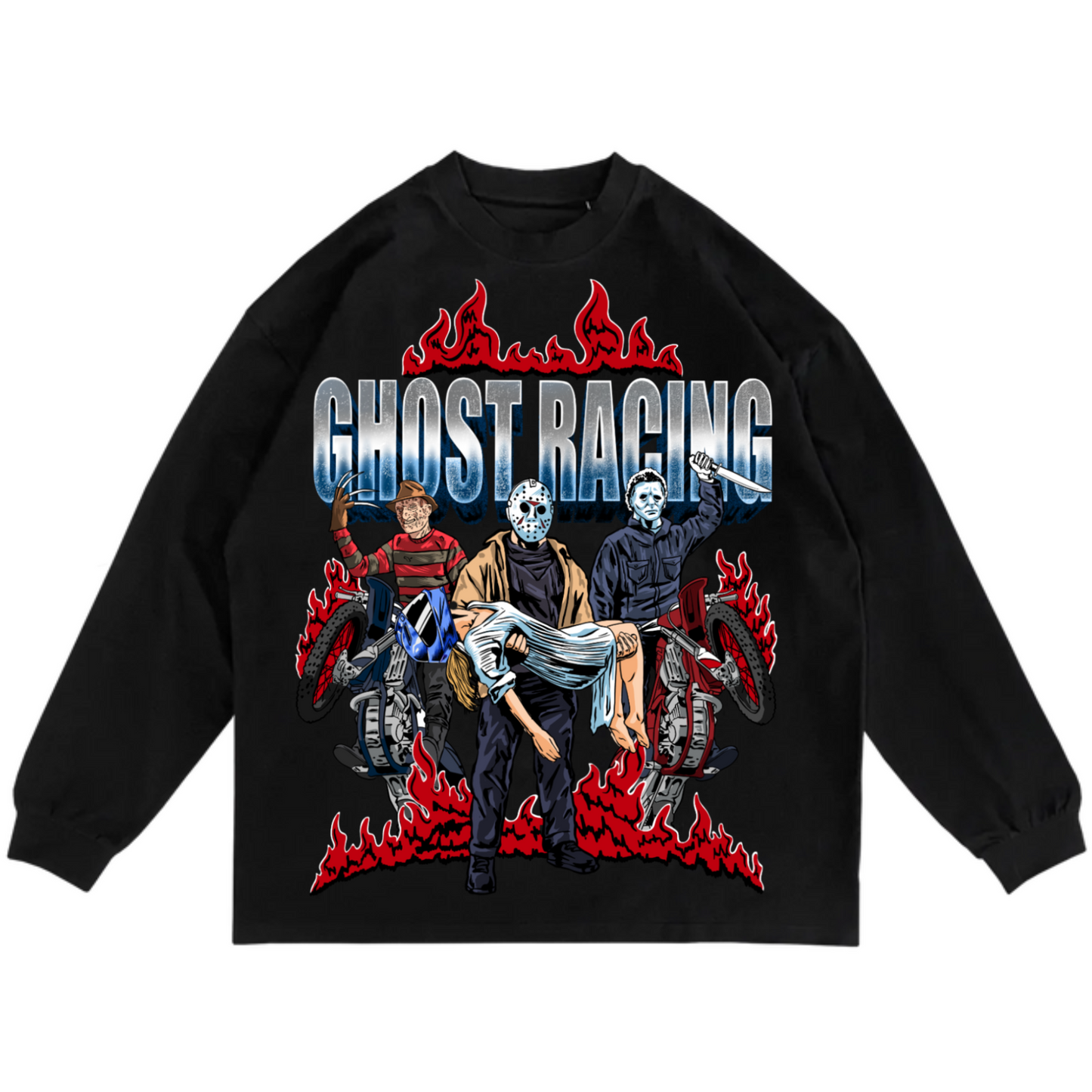 GHOST VS EVERYBODY LONG SLEEVE - Black