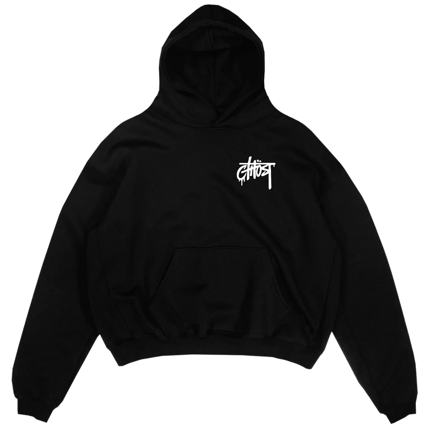 GRAPHITE GHOST HOODIE - Black