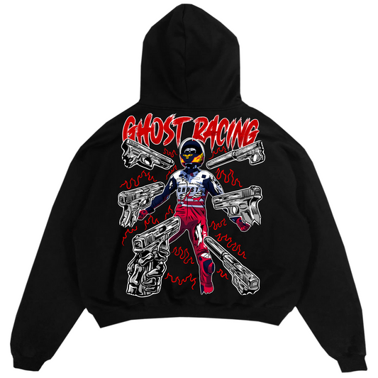 RED PILL GHOST HOODIE - Black