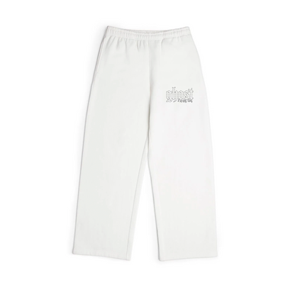 HEAVY WEIGHT REFLECTIVE PRINT SWEATPANT - White