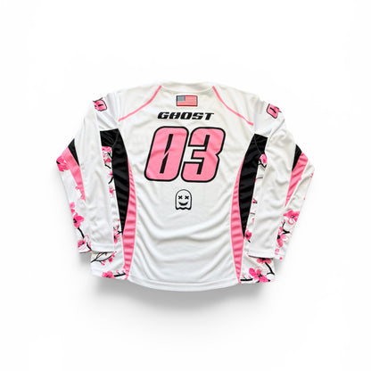 BLOSSOM CAMO MOTO JERSEY - White