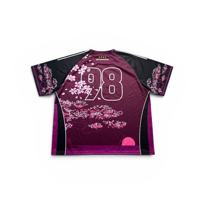 ALB REFLECTIVE BLOSSOM JERSEY - Burgundy