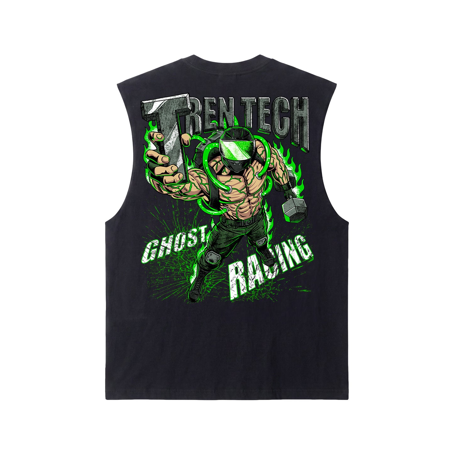 ROIDED OUT BIKER CUTOFF - Black