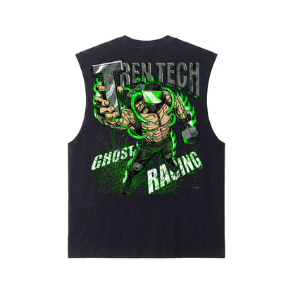 ROIDED OUT BIKER CUTOFF - Black
