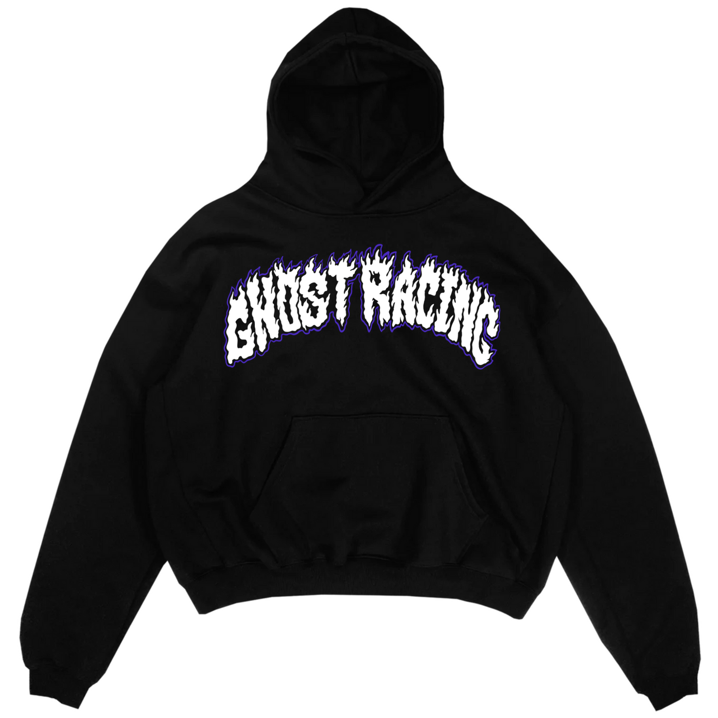 PURPLE CHAMPION GHOST HOODIE - Black