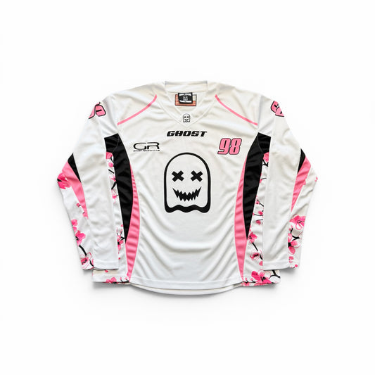 BLOSSOM CAMO MOTO JERSEY - White