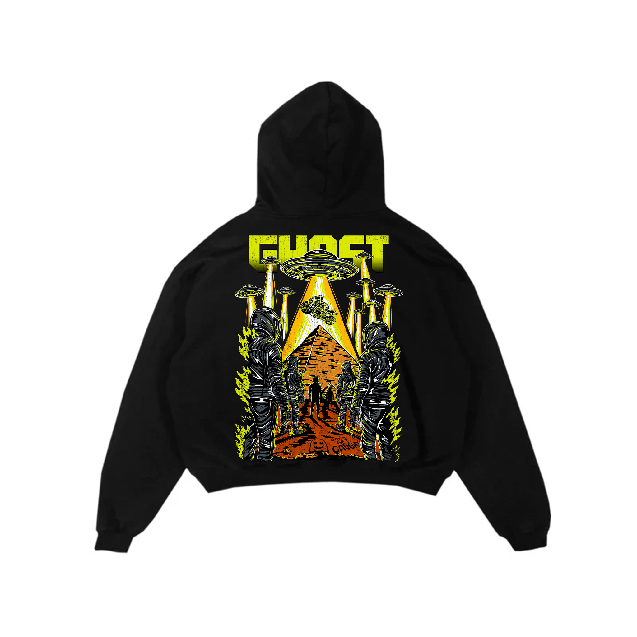 UFO ABDUCTION HOODIE - Black
