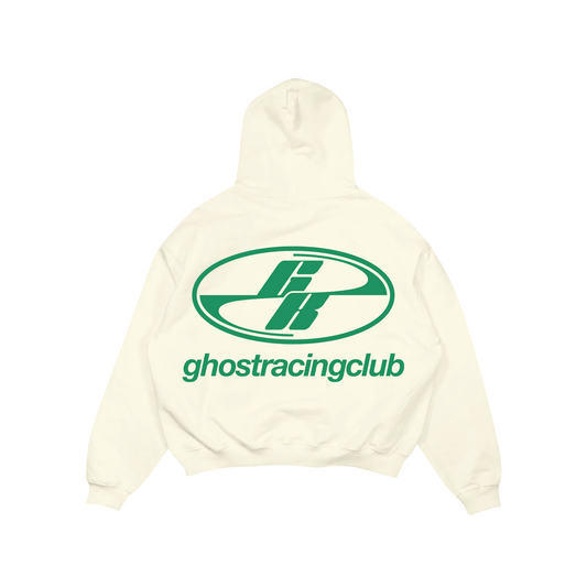 GREEN GR OVAL HOODIE - Cream