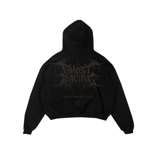 REFLECTIVE PRINT SIGIL HOODIE - Black