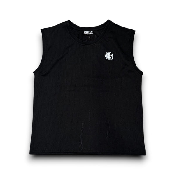 REFLECTIVE LOGO CUTOFF JERSEY - Black