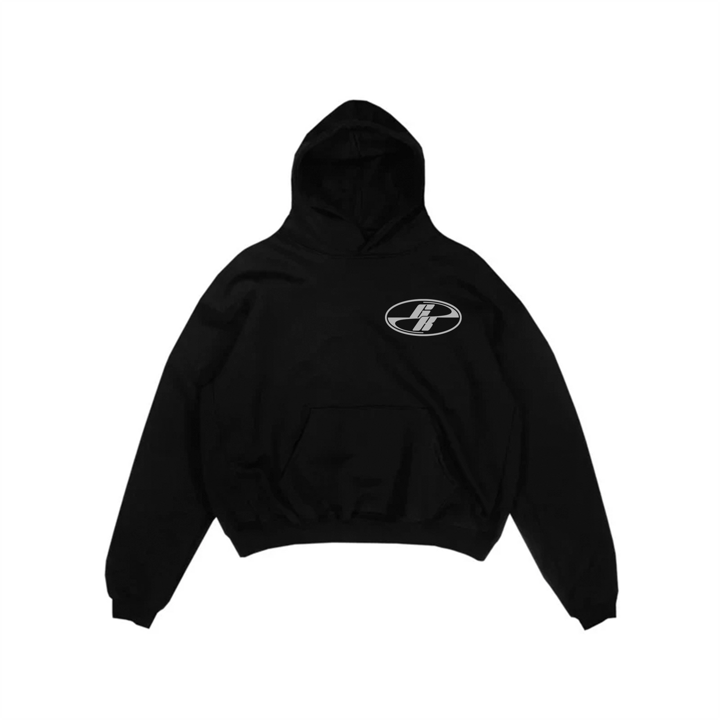 GR OVAL HOODIE - Black