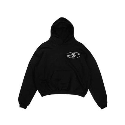 GR OVAL HOODIE - Black