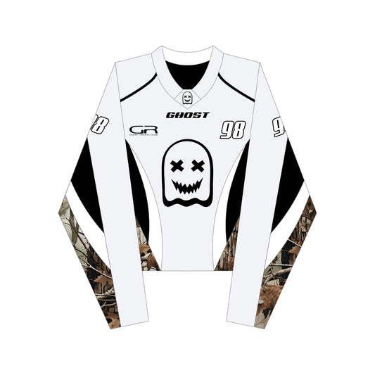 CAMO MOTO JERSEY - White